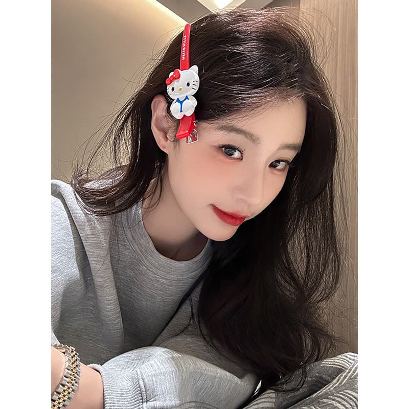 Hello Kitty กิ๊บติดผมขนาดใหญ่เครื่องประดับผมการ์ตูนน่ารักสําหรับเด็กผู้หญิง รูปที่ 3
