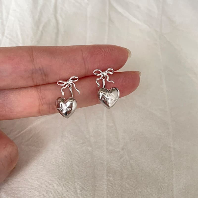 ต่างหูเงินสเตอร์ลิง 925 แบบ bowknot สำหรับสุภาพสตรี พร้อมขายส่งเป็นของขวัญ รูปที่ 6