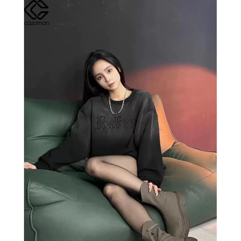 โล๊ะ ล้าง สต็อค CAZAMAN สเวตเตอร์แขนยาวคอกลม ปักตัวอักษรด้านหน้า 309 รูปที่ 4