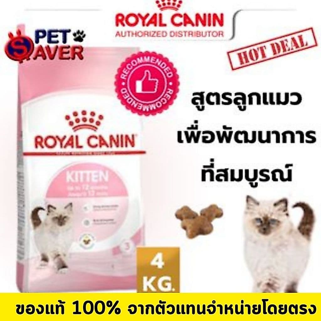 Royal Canin kitten 4kg สูตร ลูกแมว 4 kg สำหรับลูกแมว อายุ 4 - 12 เดือน รูปที่ 1