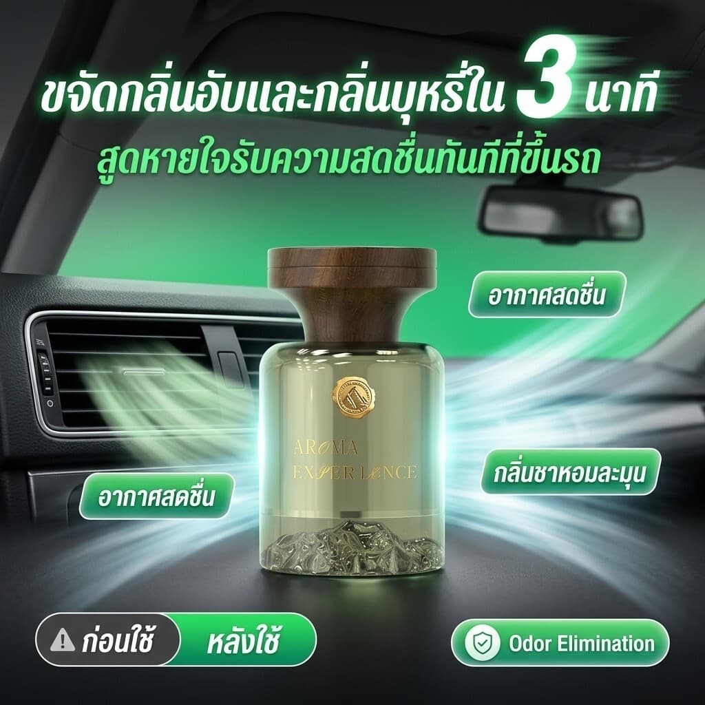⏳ซื้อทีเดียวใช้ครึ่งปี ไม่ต้องเติมบ่อย⏳น้ำหอมติดรถ/น้ำหอมรถยนต์/น้ำหอมในรถ สวิสแท้ กลิ่นพรีเมียม ใช้ได้ทั้งในรถ-บ้าน รูปที่ 2
