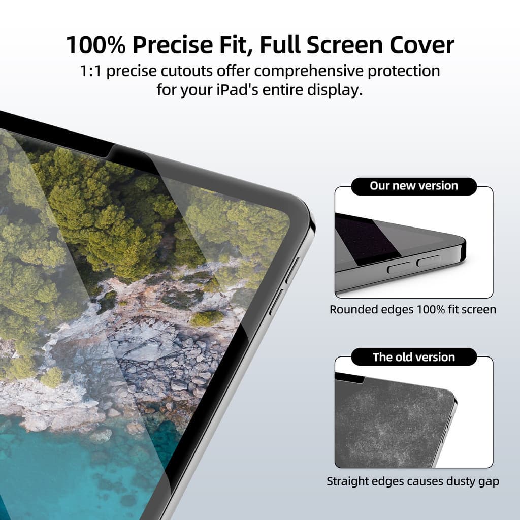 ฟิล์มกระจกใสสําหรับ iPad 11 13 Gen 11 10 9 8 7 Air7/6/5/4 Air13 2024 mini7/6 เครื่องมือติดตั้งเสริม รูปที่ 6