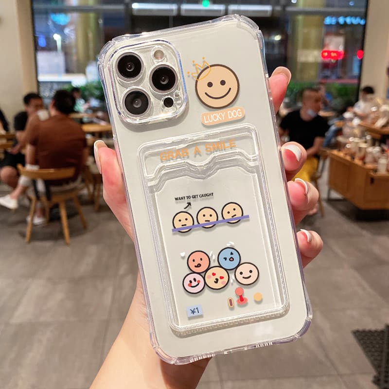 Clear ซองใส่การ์ด case for iPhone 17 16 11 13 15 12 14 Pro Max X XSMax SE XR XS 7 8 Plus เคสโทรศัพท์ซิลิโคน TPU โปร่งใส รูปที่ 1
