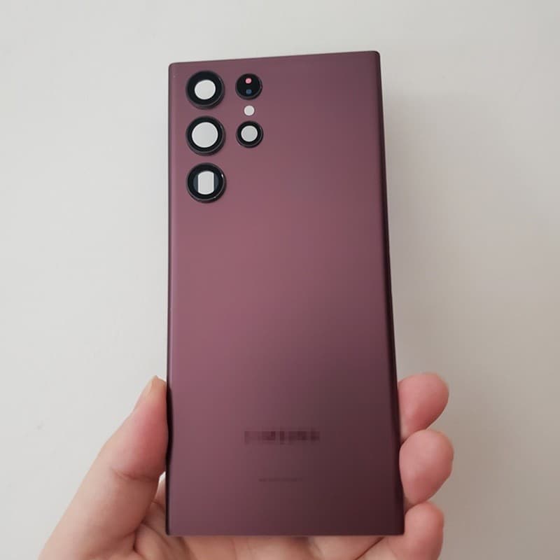 ฝาครอบแบตเตอรี่ด้านหลัง พร้อมเลนส์กล้อง และโลโก้ แบบเปลี่ยน สําหรับ SAMSUNG Galaxy S22 Ultra 5G 6.8 นิ้ว bee รูปที่ 6