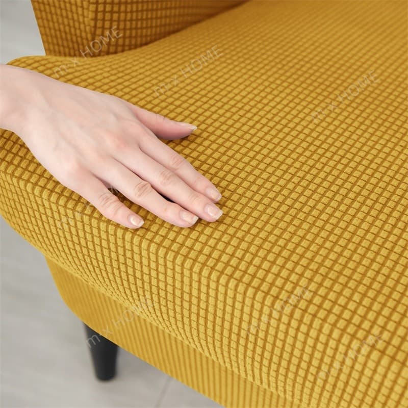 IKEA STRANDMON อิเกีย ผ้าคลุมเก้าอี้โซฟา ผ้าสแปนเด็กซ์ แบบยืดหยุ่น สีพื้น พร้อมเบาะรองนั่ง ผ้าหุ้มโซฟามีที่วางแขน ผ้าหุ้มโซฟา 1 ที่นั่ง รูปที่ 6