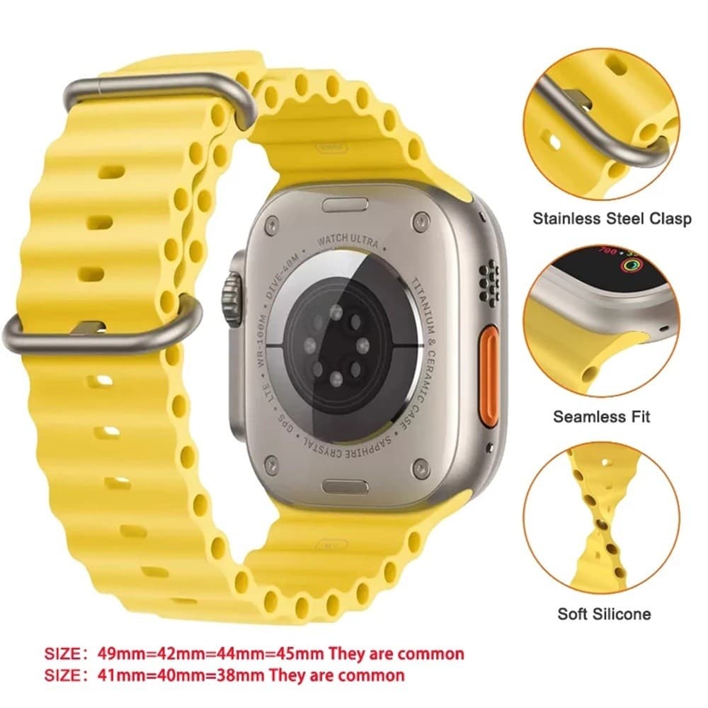 สายรัดซิลิโคนสำหรับ for IWatch Apple Watch Ultra / SE 3 2 Series 11 10 9 8 7 6 5 4 49 46 45 44 42 41 38 มม รูปที่ 7