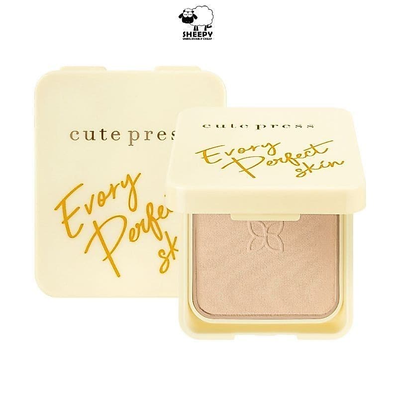 Cute Press แป้งพัฟ อิเวอร์รี่ เพอร์เฟ็ค สกิน ผสม วิตามินอี EVORY PERFECT SKIN PLUS VITAMIN E 13g รูปที่ 1