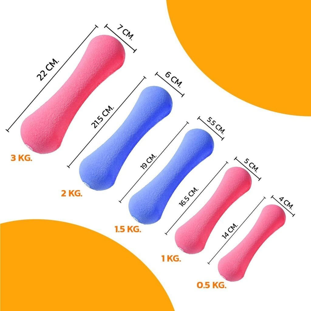 Bone Dumbbell ดัมเบลกระดูก 0.5-3Kg ทรงกะทัดรัด จับถนัดมือ กันลื่น เหมาะสำหรับเวิร์คเอาท์ในบ้านและยิม รูปที่ 5