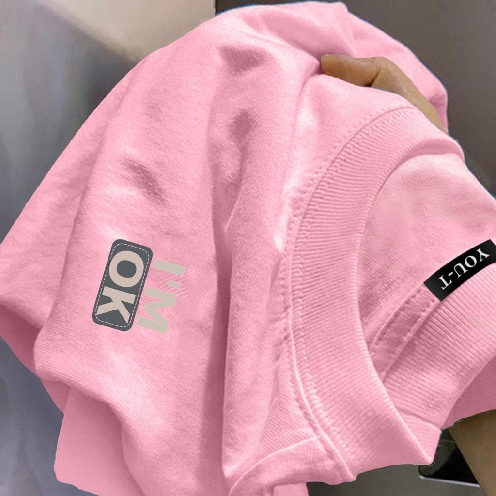 ChillTeeเสื้อน่ารัก เกาหลีสไตล์ลาย "IM OK" ผ้าCOTTONใส่สบายไม่ต้องรีดOVERSIZE เกาหลีสไตล์เสื้อเท่ๆ รูปที่ 3