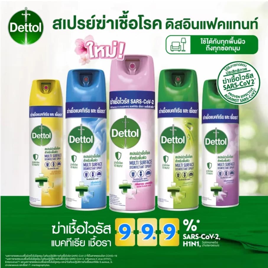 Dettol เดทตอล อิสอินเฟคแทนท์ สเปรย์ ฆ่าเชื้อแบคทีเรีย และเชื้อรา สำหรับพื้นผิว 450 มล. รูปที่ 2
