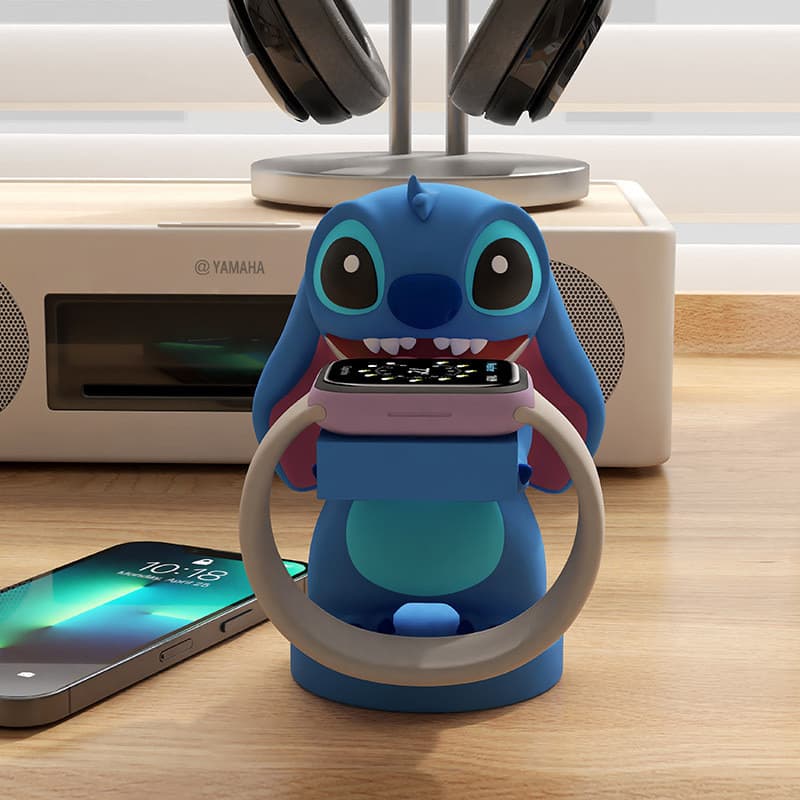 Stitch Phone Charger Holder - ที่วางนาฬิกาและสายเคเบิลน่ารัก, ของตกแต่งสําหรับโต๊ะ รูปที่ 1