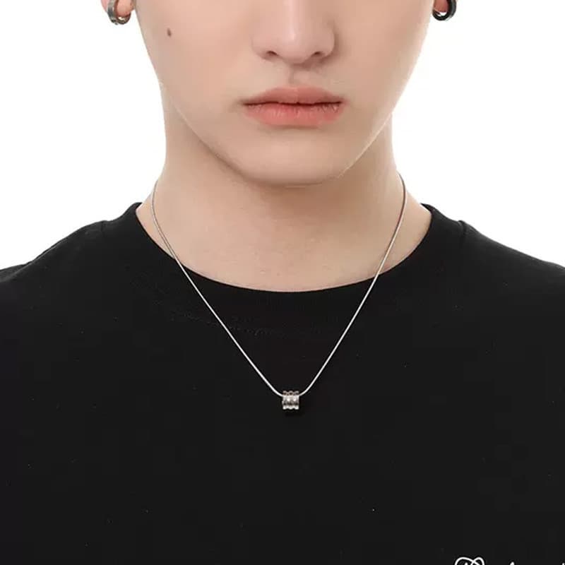 จี้สร้อยคอยาวแบบโซ่งูจากไทเทเนียมเหล็ก ไม่ซีดจาง เครื่องประดับแฟชั่นสำหรับทั้งผู้ชายและผู้หญิง รูปที่ 5