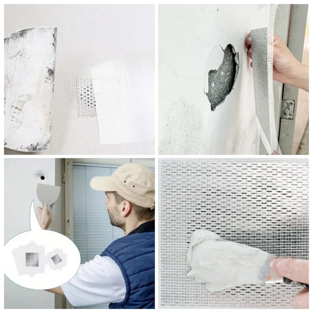 Wall patch แผ่นซ่อมผนัง แผ่นซ่อมฝ้า แผ่นอุดผนัง ตาข่าย อลูมิเนียม แปะ ซ่อม ปิดรู อุปกรณ์ช่าง ปรับปรุงบ้าน รูปที่ 8