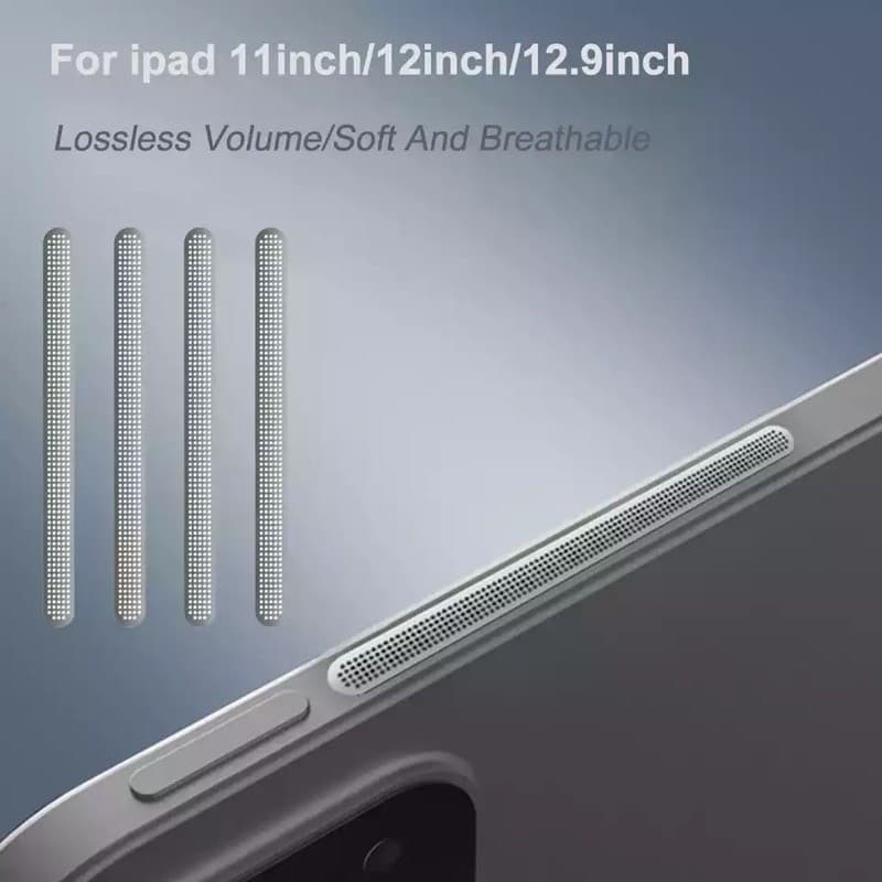 Metal Dustproof Net For iPad 12.9 11 10.9 นิ้ว Set 4ชิ้น สติกเกอร์ตาข่ายโลหะป้องกันฝุ่นลําโพงไอแพด รูปที่ 3