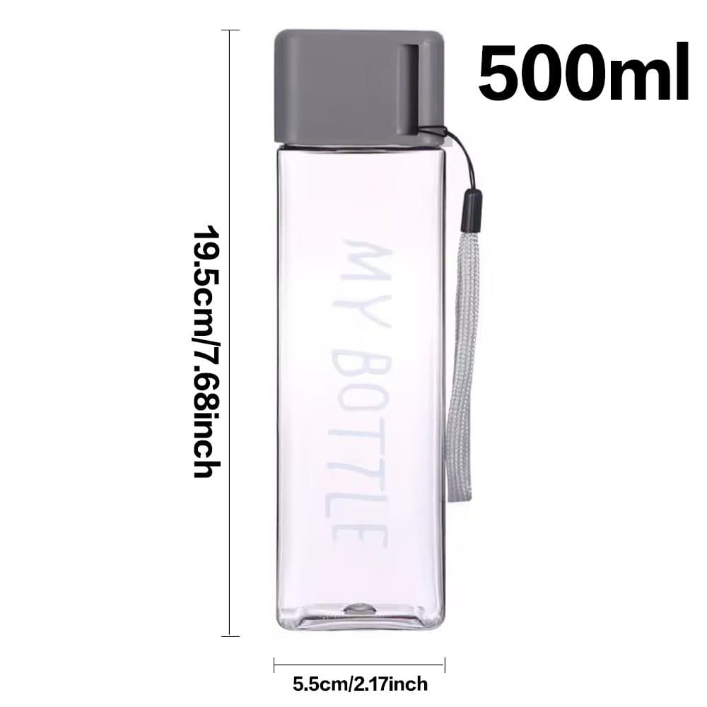 ขวดน้ำใสขนาด 500ml ทำจากพลาสติกแบบพกพาป้องกันการรั่วเหมาะสำหรับชานมและเครื่องดื่มเย็น รูปที่ 2