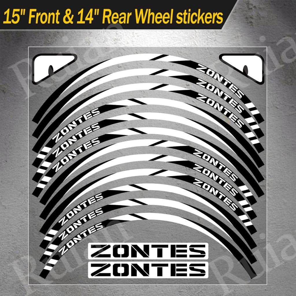 สําหรับ ZONTES 368E 368D 368M 368K 350E 350M 350D 350E สีม่วงขอบล้อสติกเกอร์สะท้อนแสงอุปกรณ์เสริมกันน้ํา Decal รูปที่ 7