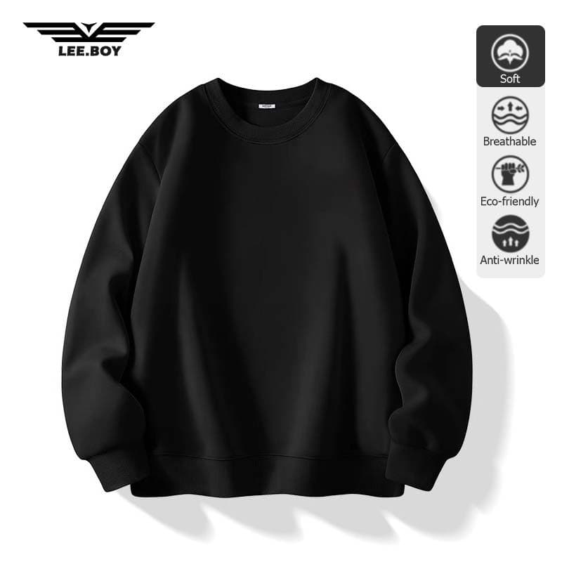 กันเหงื่อไม่ให้เห็น สีดำสนิท คุณภาพดี Unisex สไตล์เรียบง่าย เสื้อยืดสีดำ เสื้อคอกลม จากกทม รูปที่ 3