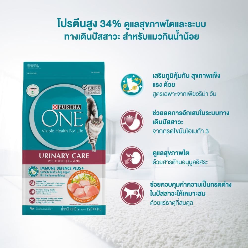 Purina One อาหารแมวชนิดเม็ด สูตรแมวโต ยูรินารี่แคร์ รูปที่ 2
