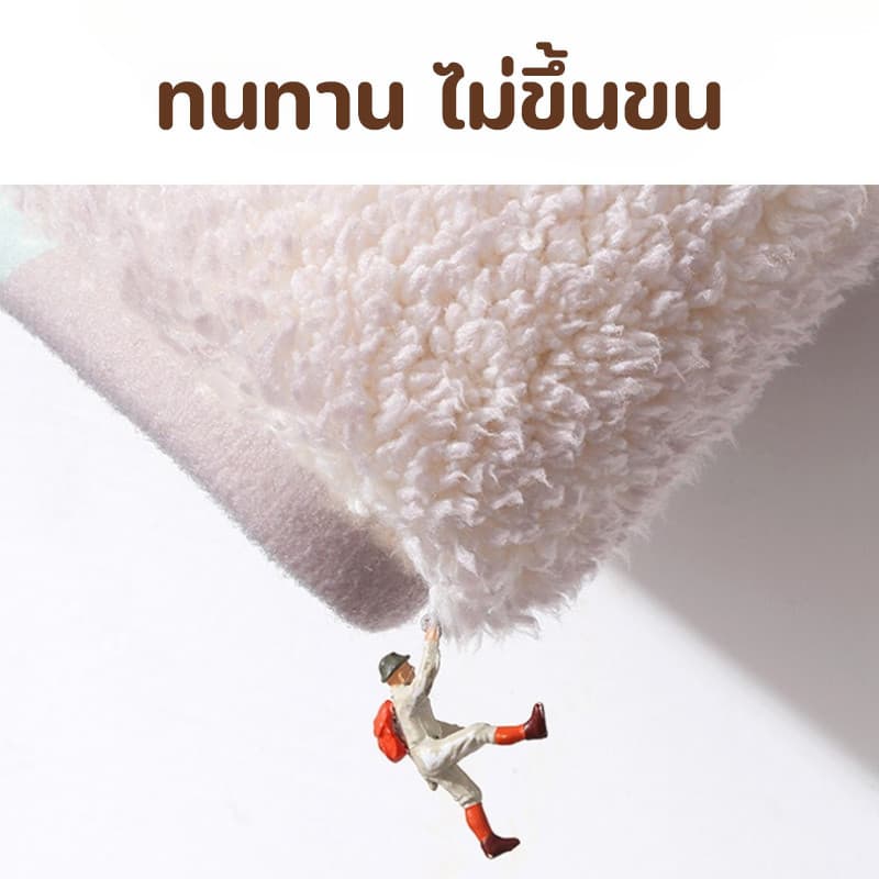 COD พรมประตู 40×60 ซม วัสดุแคชเมียร์เลียนแบบ รูปแบบแมว กันลื่น นุ่มและสบาย พรมปูพื้นห้องน้ำ การดูดซับน้ำ รูปที่ 5