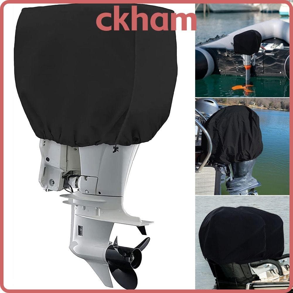 ผ้าคลุมเครื่องยนต์เรือ ขนาด 15-150HP ผ้า 210D กันขีดข่วน มีหูจับ พรางแสงสำหรับเครื่องยนต์ภายนอก