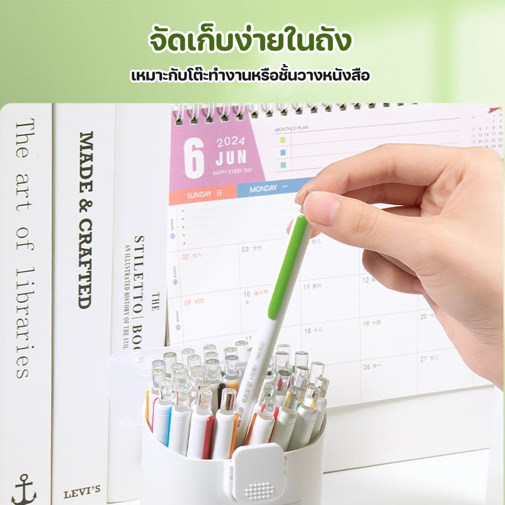 ohayo สีไม้ สามารถลบได้ ดินสอสี สีเทียน ดินสอสีศิลปะ erasable colour pencil 12 สี / 24 สี / 36 สี / 48 สี อุปกรณ์วาดรูป รูปที่ 8