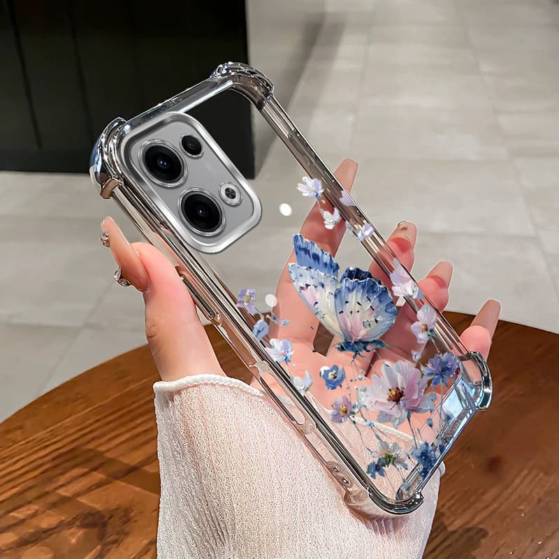 เหมาะสําหรับ OPPO A6S A6T A6X A6 Pro 4G 5G Electroplated กันกระแทกเคสโทรศัพท์ผีเสื้อสําหรับสาว TPU นุ่มแขนป้องกัน XLSHD รูปที่ 6