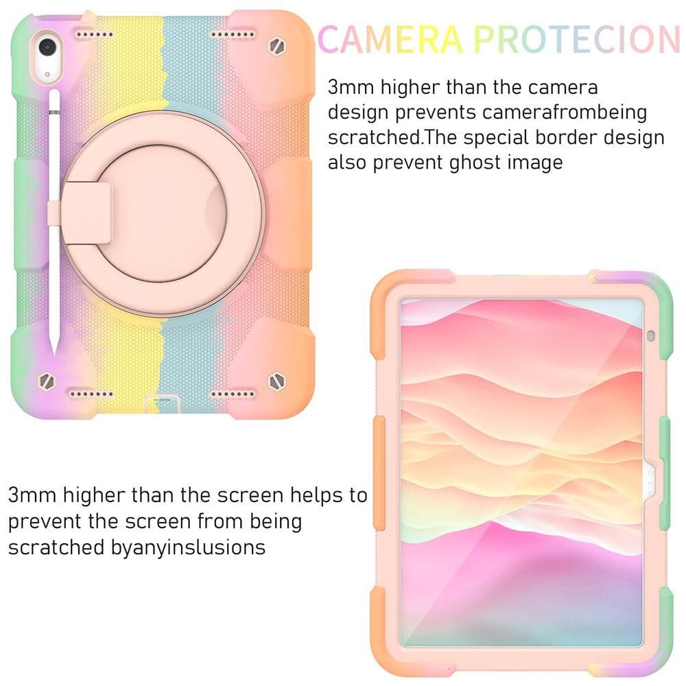 AK เคสแท็บเล็ต For IPad 10 11 10.9 5 6 9.7 7 8 9 10.2 Air 1 2 3 4 Pro 11 เคสกันกระแทกแบบหมุนได้ 360 องศา รูปที่ 2