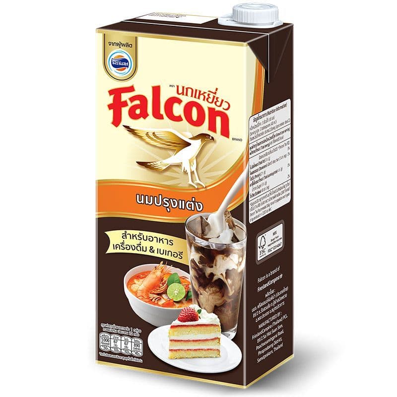 นกเหยี่ยวนมข้นจืด 1000มล. Falcon Unsweeted Evaporated 1000ml. รูปที่ 1
