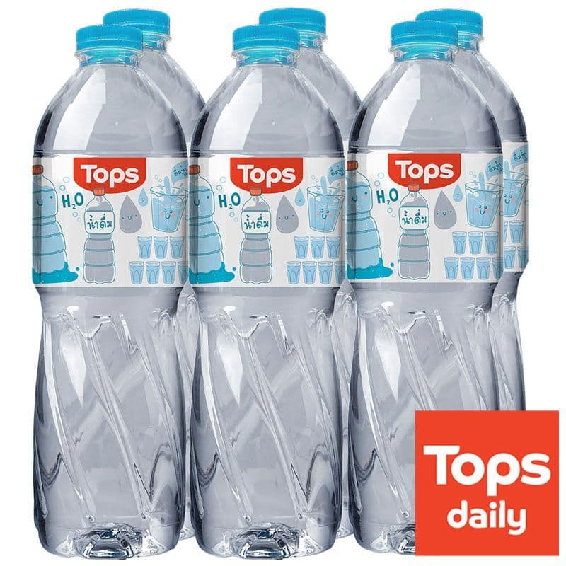 ท็อปส์น้ำดื่ม 1500มล. แพค 6 Tops Drinking Water 1500ml. Pack 6 รูปที่ 3