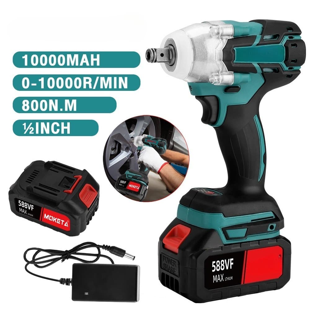 บล็อกแบต บล็อกไฟฟ้าไร้สาย ประแจไฟฟ้าไร้สาย สามารถเพิ่มดอกสว่านได้ Brushless Electric Wrench แบต2ก้อน คุณภาพสูง รูปที่ 9