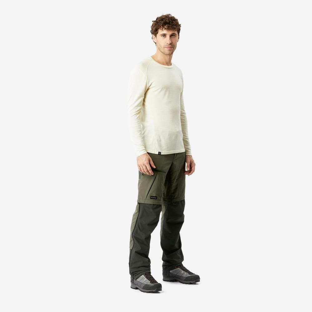 Decathlon Men'S 2-In-1 Adjustable And Durable Hiking Trousers กางเกงเดินป่าเทรคกิ้งขายาวผู้ชาย รุ่น Mt500 - Green รูปที่ 2