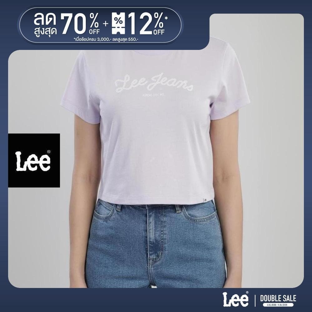 LEE เสื้อยืดแขนสั้นผู้หญิง รุ่น LE S126WTSSF02 สีม่วง รูปที่ 1