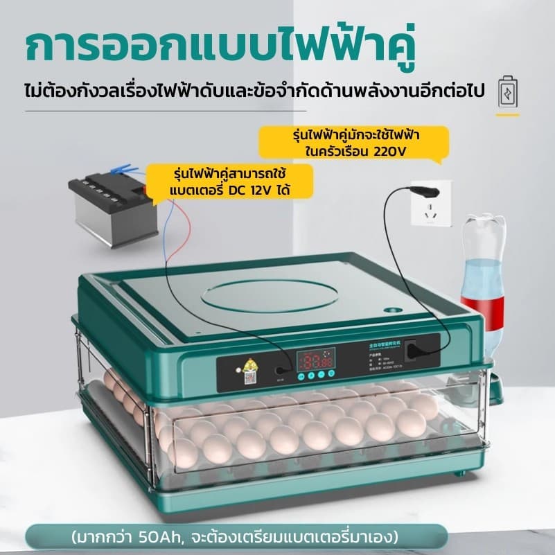 PPD ตู้ฟักไข่อัตโนมัติ 48/64/392 ฟอง เครื่องฟักไข่ ตู้ฝักไข่ไก่ เครื่องฟักไข่อัตโนมัติ ตู้ฟักไข่ ตู้ควบคุมอุณหภูม รูปที่ 6