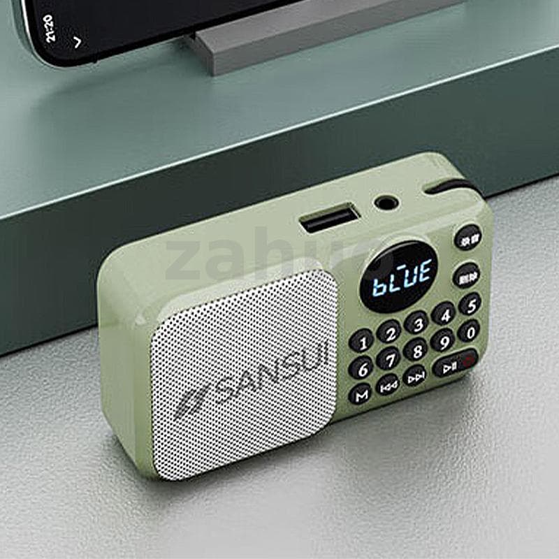 SANSUI U1 วิทยุ FM ลําโพงบลูทูธแบบพกพาลําโพงแม่เหล็กคู่ในตัวรองรับ TF Card U Disk 3.5 มม.AUX Playback ชาร์จดิจิตอล MP3 เครื่องเล่น Lanyard รูปที่ 1