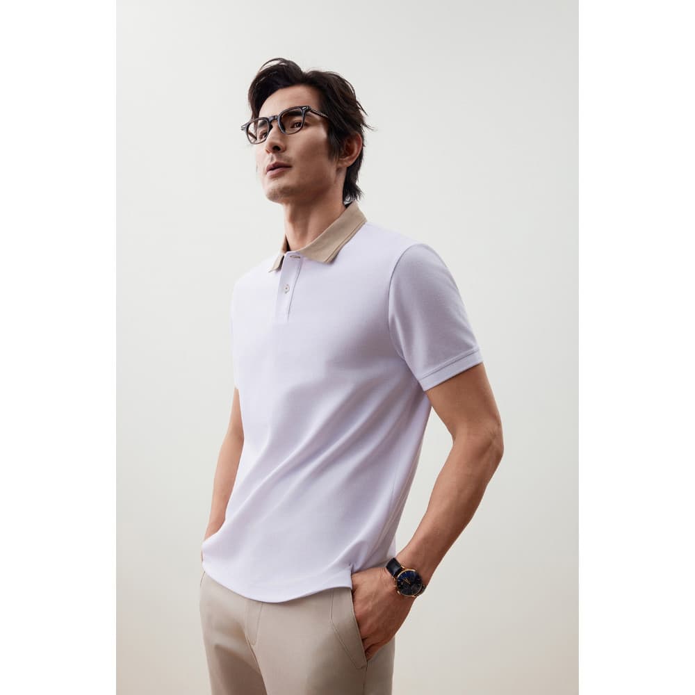 G2000 เสื้อโปโลสำหรับผู้ชาย Regular Fit รุ่น 5614146100 สีขาว รูปที่ 3