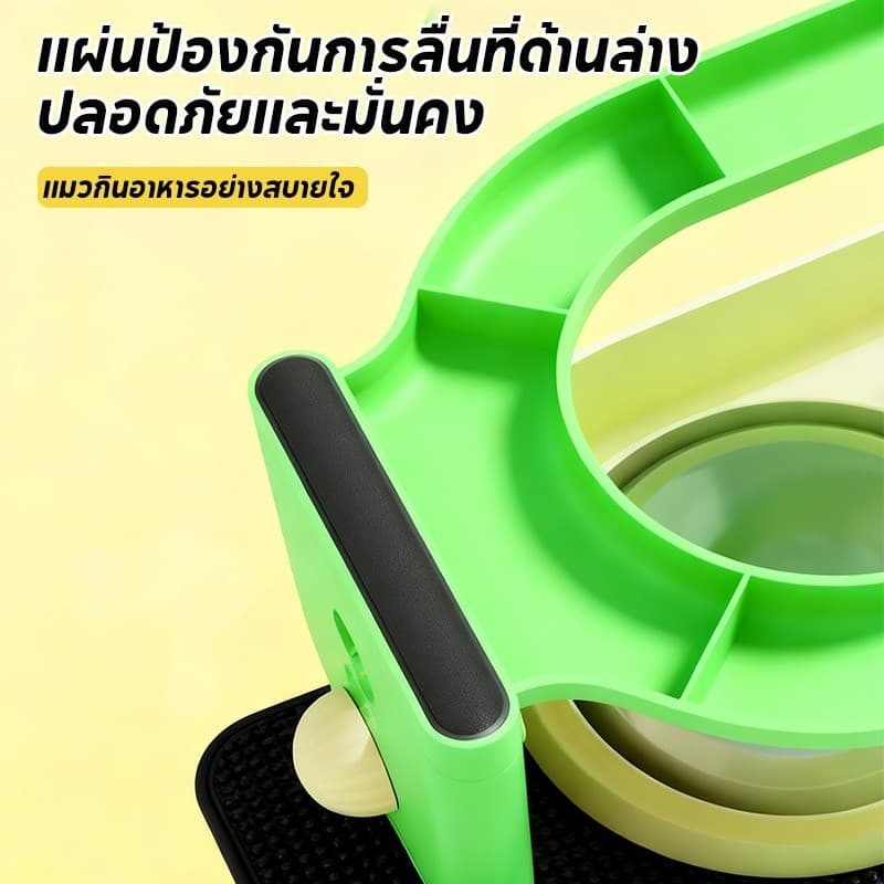 PawPals ชามข้าวสัตว์เลี้ยง 2 ชามอาหารแมว ถ้วยอาหารสุนัข ปรับความสูงได้ ปรับซ้ายและขวาได้ ถ้วยสแตนเลส การออกแบบชามคู่ รูปที่ 4