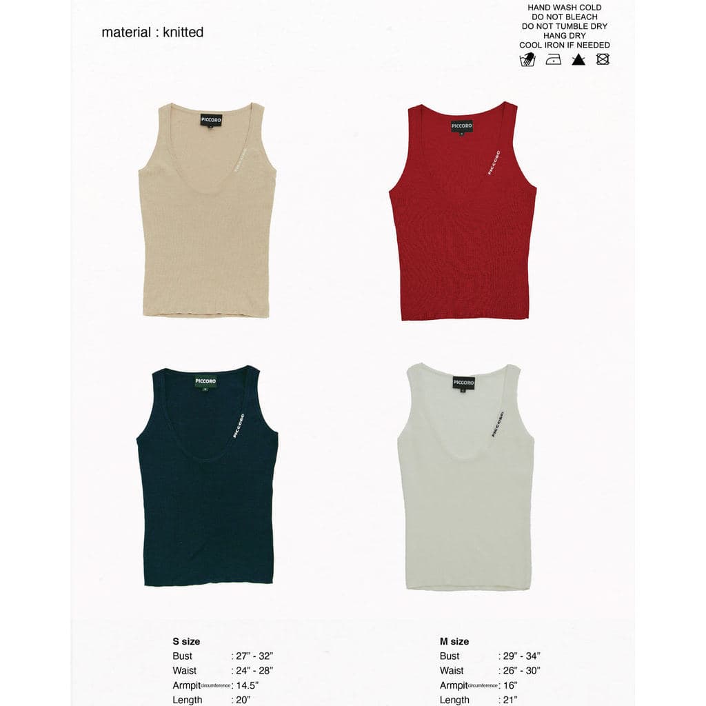Piccoro - Knitted Logo Tank เสื้อกล้ามโลโก้ทอทั้งตัว รูปที่ 1