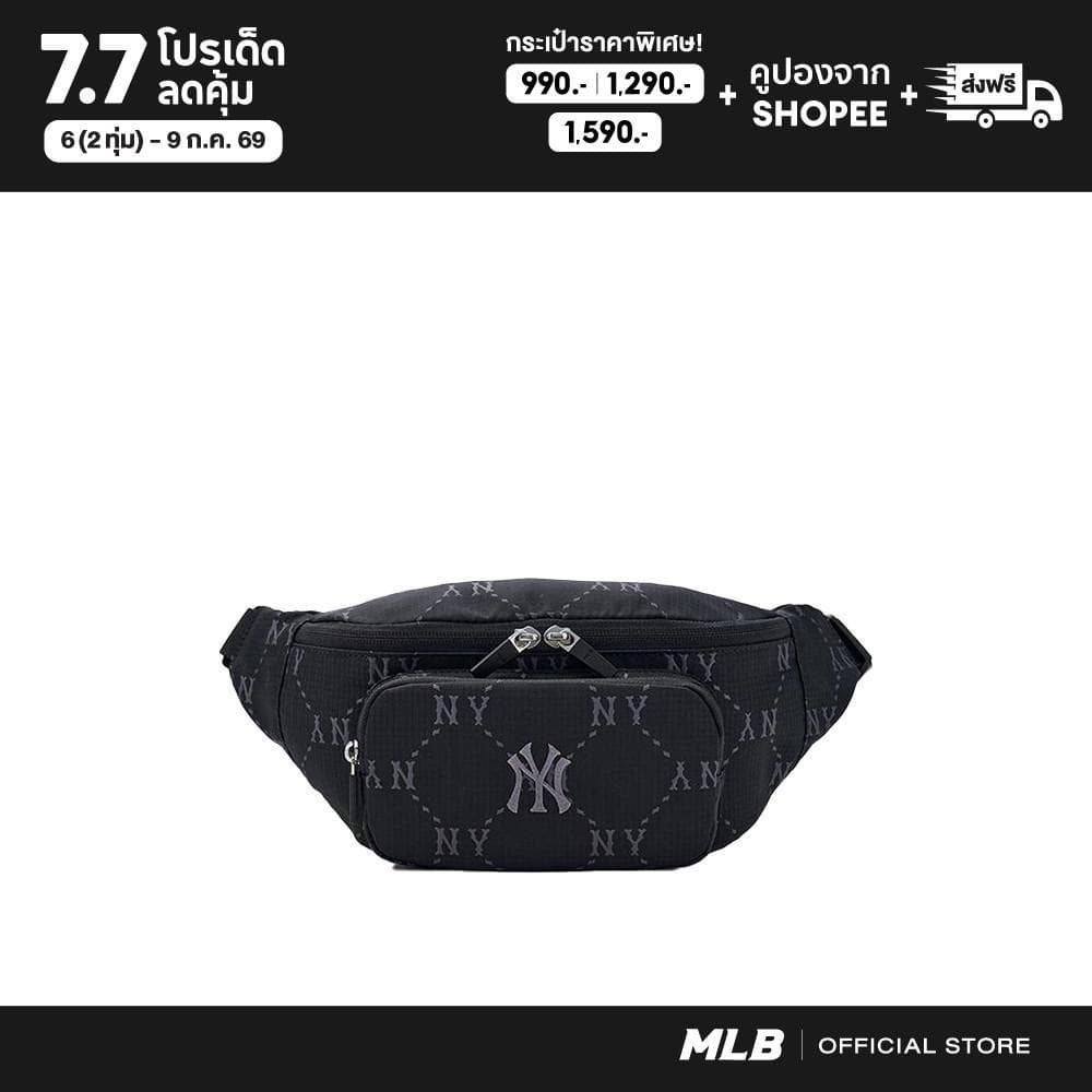 MLB กระเป๋าคาดเอว ยูนิเซ็กส์ Dia Monogram Sportive Belt Bag รุ่น 3AHSM035N 50BKS สีดำ รูปที่ 1