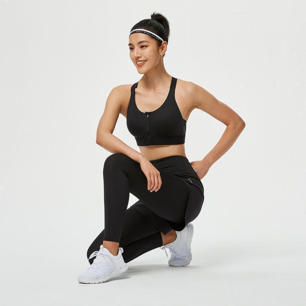 Decathlon Fitness 2-In-1 Leggings / Shorts กางเกงเลกกิ้ง / กางเกงขาสั้นแบบ 2-In-1 สำหรับใส่ออกกำลังกาย - Black รูปที่ 5
