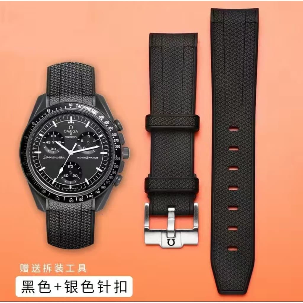 สายซิลิโคนทดแทนสําหรับ Swatch MoonSwatch Collection, Quick Release Planet Series Band Moon Mercury Jupiter รูปที่ 1