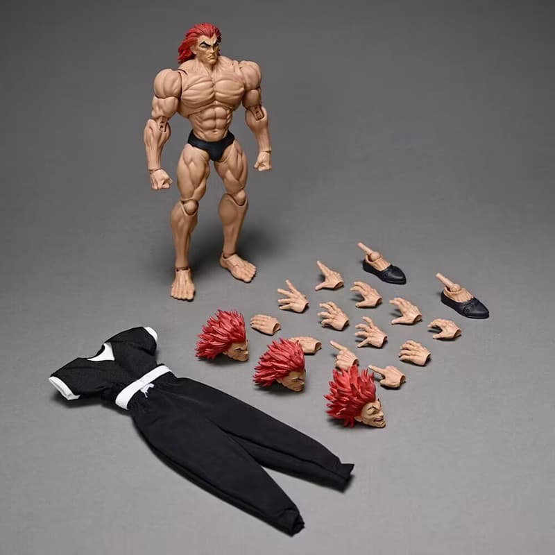 18 ซม.Baki Devil Muscle Fight ของเล่น Hanma Yujiro Action Figure SHF St Grappler Serie เสื้อผ้าจริงตัวเลขการกระทํารุ่นของเล่น Joint Movable Doll รูปที่ 3