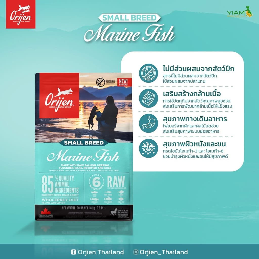 Orijen - Grain Free Dog Food ออริเจน อาหารสุนัข ส่วนผสมจากเนื้อสัตว์และผัก 4.5kg & 6kg รูปที่ 3