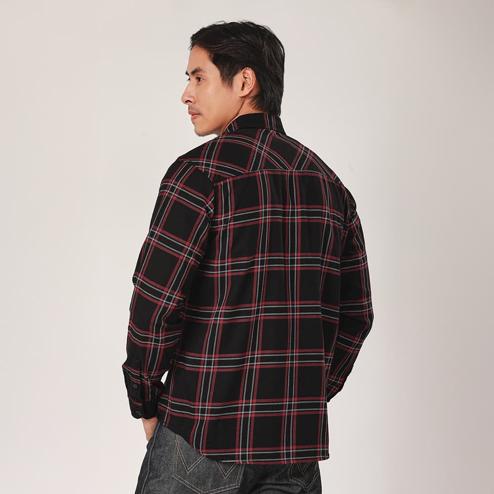 WRANGLER เสื้อเชิ้ตแขนยาวผู้ชาย รุ่น WR F425MSHLF55 สีดำ รูปที่ 5