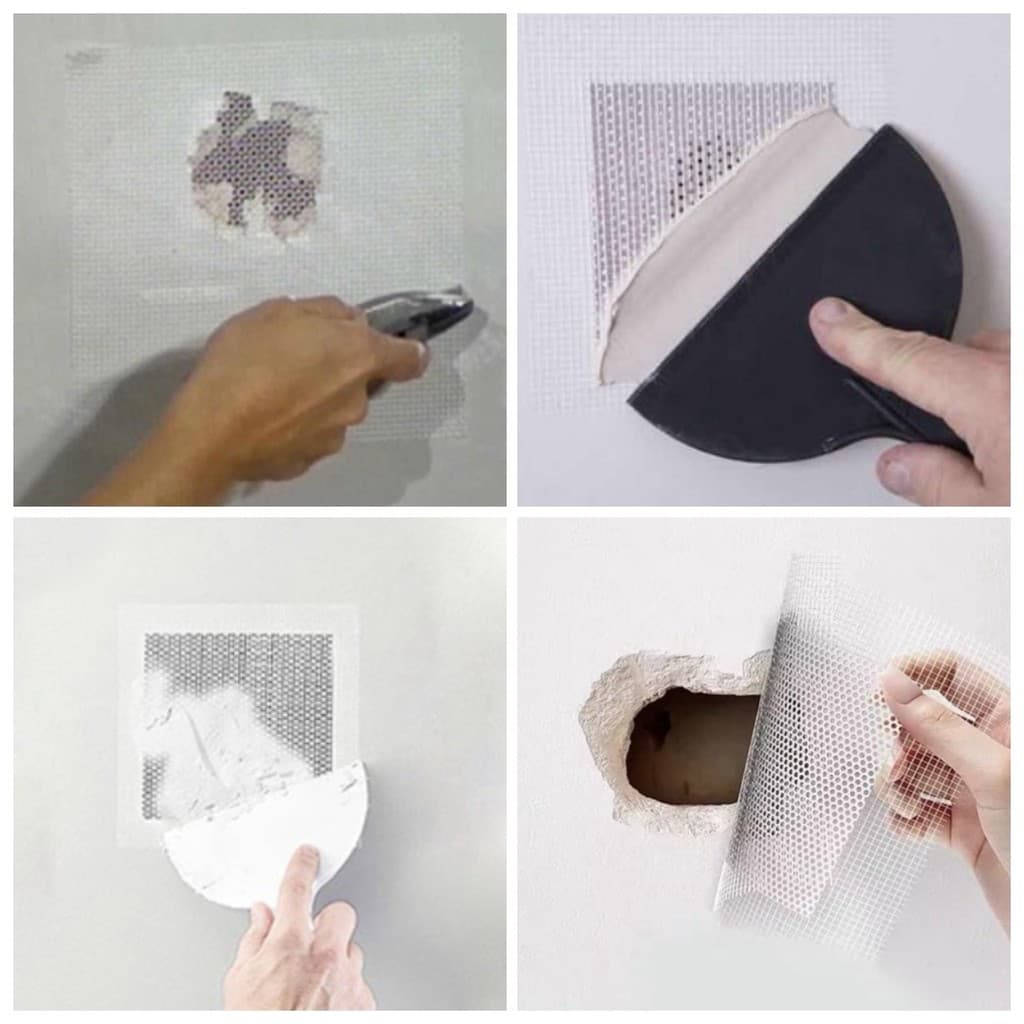 Wall patch แผ่นซ่อมผนัง แผ่นซ่อมฝ้า แผ่นอุดผนัง ตาข่าย อลูมิเนียม แปะ ซ่อม ปิดรู อุปกรณ์ช่าง ปรับปรุงบ้าน รูปที่ 7