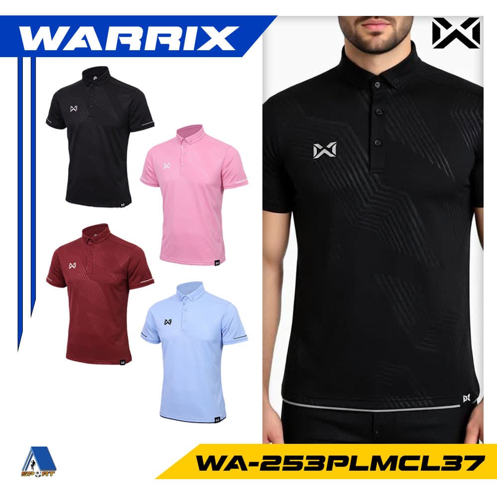 ] WARRIX เสื้อสีพื้น เสื้อโปโลวอริกซ์ LUMINOUS รุ่น WA-253PLMCL37 แท้100% รูปที่ 1