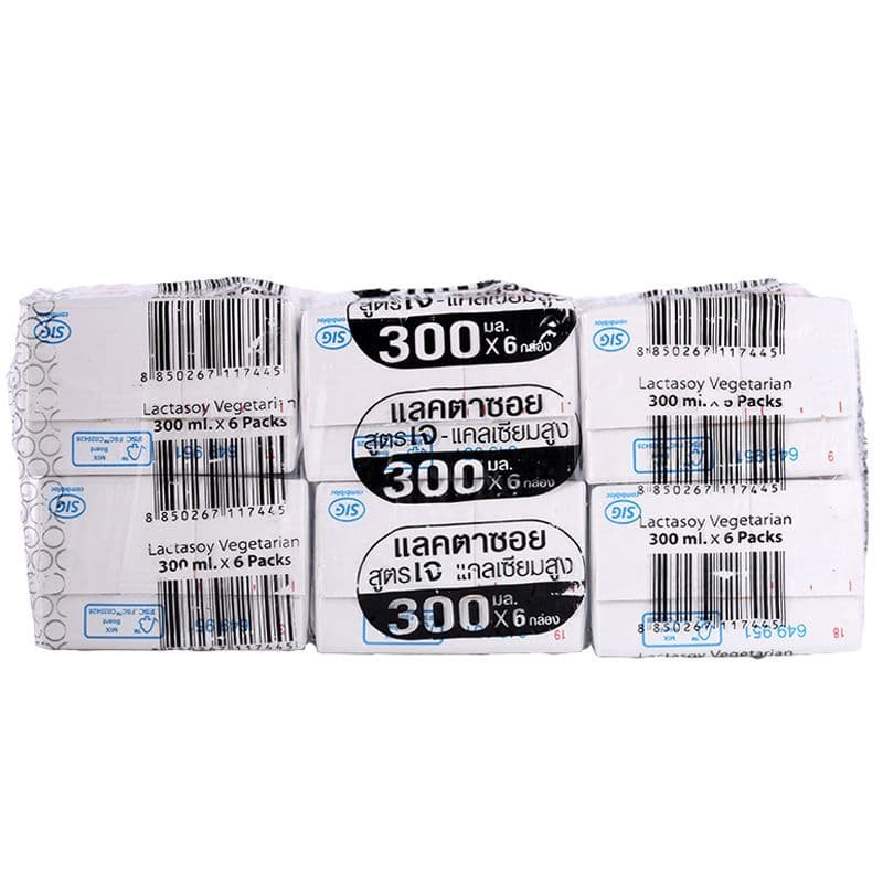 แลคตาซอยนมถั่วเหลืองยูเอชทีเจ 300มล. แพค 6 Lactasoy UHT Vegetarian 300ml. Pack 6 รูปที่ 3