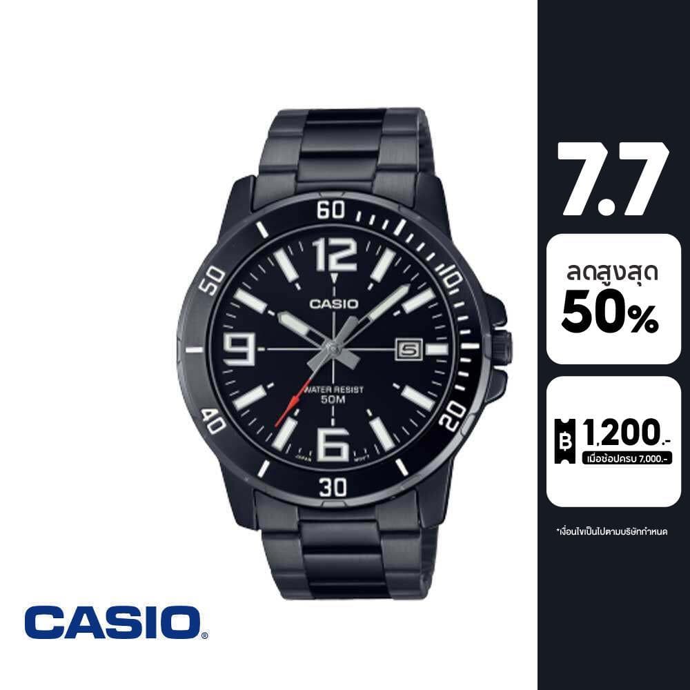 CASIO นาฬิกาข้อมือ CASIO รุ่น MTP-VD01B-1BVUDF วัสดุสเตนเลสสตีล สีดำ รูปที่ 1