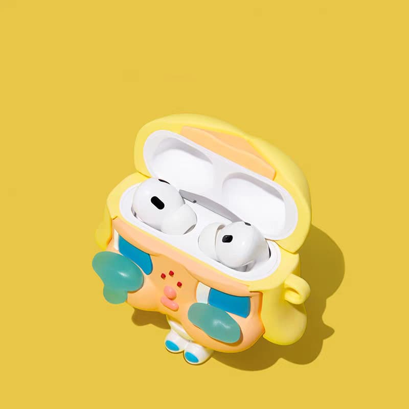 เคส Cry POP MART สําหรับ AirPods4/4ANC/1/2/3/Pro/Pro2/Pro3 เคสซิลิโคนอ่อนนุ่มพร้อมจี้ รูปที่ 3