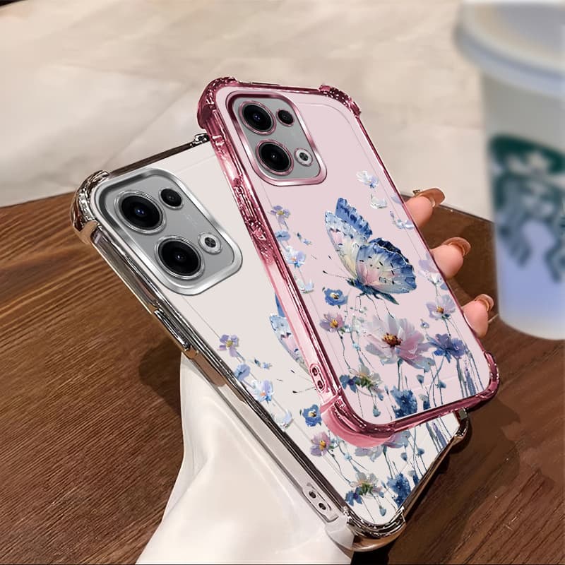 เหมาะสําหรับ OPPO A6S A6T A6X A6 Pro 4G 5G Electroplated กันกระแทกเคสโทรศัพท์ผีเสื้อสําหรับสาว TPU นุ่มแขนป้องกัน XLSHD รูปที่ 1