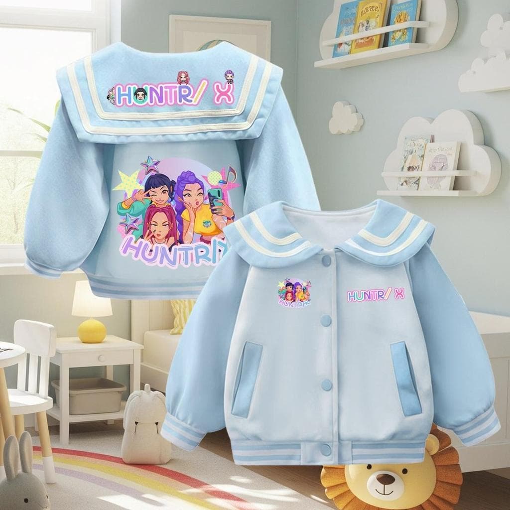 PINKเสื้อกันหนาวเด็ก ปกทหารเรือ ลายSoda pop แบบหนา ขนมิ้น กระเป๋าหน้า กระดุมหน้า * รูปที่ 5